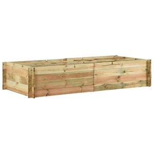 vidaXL Hochbeet Kiefernholz Impr&auml;gniert 197x100x40 cm