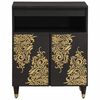 vidaXL Sideboard mit Regal Schwarz 60 x 33 x 75 cm Massivholz Mango