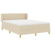 vidaXL Boxspringbett mit Matratze Creme 140 x 190 cm Stoff
