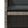 vidaXL 5-tlg. Garten-Essgruppe mit Kissen Grau Poly Rattan