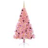 vidaXL K&uuml;nstlicher vorbeleuchteter Weihnachtsbaum Rosa 180 cm PVC