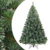 vidaXL K&uuml;nstlicher Scharnier-Weihnachtsbaum schneebedeckt Gr&uuml;n 180 cm