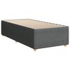 vidaXL Boxspringbett mit Matratze Dunkelgrau 100x200 cm Stoff