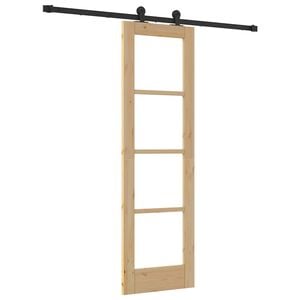 vidaXL Schiebet&uuml;r ORKDAL 61 x 198,5 cm Massivholz Kiefer und Glas