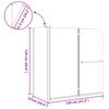 vidaXL Bi-Falt Duschumhausung Dunkel transparent 120 x 67 x 129 cm