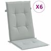 vidaXL Hochlehner-Auflagen 6 Stk. Melange Hellgrau 120x50x4 cm Stoff