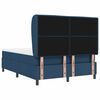 vidaXL Boxspringbett mit Matratze mit Kopfteil Blau 160 x 200 cm Stoff