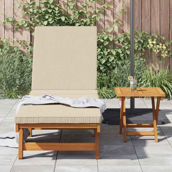 vidaXL Sonnenliege mit Kissen Braun 63 x 199 x 85cm Massivholz Akazie