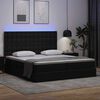 vidaXL Bett mit Stauraum und LED Schwarz 180 x 200 cm Kunstleder
