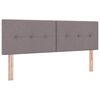 vidaXL Boxspringbett mit Matratze Taupe 140 x 190 cm Stoff