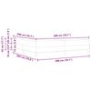 vidaXL Boxspringbett mit Matratze Dunkelbraun 200 x 200 cm Stoff