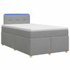 vidaXL Boxspringbett mit Matratze Hellgrau 120 x 200 cm Stoff