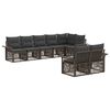 vidaXL Gartensofa-set 8 pcs Grau Poly-Rattan