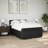 vidaXL Boxspringbett mit Matratze Schwarz 140x190 cm Stoff