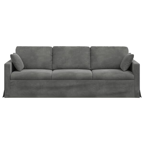 vidaXL Sofa Dunkelgrau 228 x 78 x 80 cm Samt