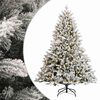vidaXL K&uuml;nstlicher klappbarer Weihnachtsbaum 150 cm 150 LEDs