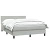 vidaXL Boxspringbett mit Matratze Hellgrau 160x210 cm Samt