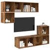 vidaXL TV-Schrankset Wandmontiert 4 pcs Altholz Holzwerkstoff