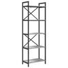 vidaXL B&uuml;cherregal 5 Ebenen 56 x 34 x 171 cm Holzwerkstoff Sonoma-Grau