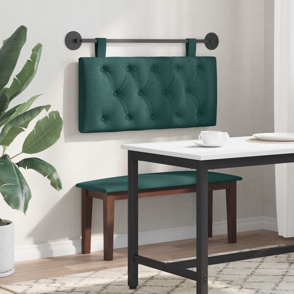 vidaXL H&auml;ngevorderseite Wandmontiert Dunkelgr&uuml;n 100 x 55 x 7 cm Stoff