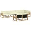 vidaXL Outdoor-Sofagarnitur 8 stk. Wei&szlig; und Creme