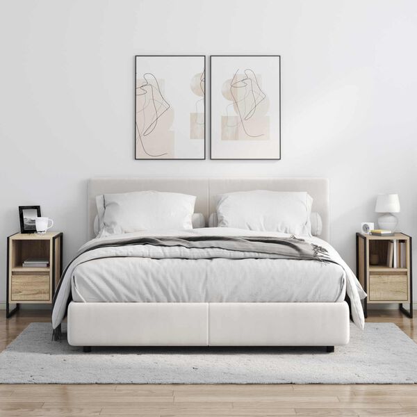 vidaXL Nachttisch Sonoma 39,5 x 30 x 50 cm Holzwerkstoff