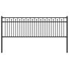 vidaXL Spitzenzaun BAARLO 200 x 110 cm Pulverbeschichteter Stahl