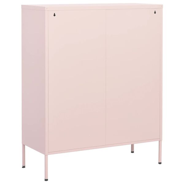 vidaXL Lagerschrank Rosa 80x35x101,5 cm Stahl