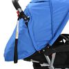 vidaXL Tandem-Kinderwagen Stahl Blau und Schwarz