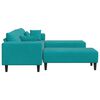 vidaXL Sofa mit Kissen 3 pcs T&uuml;rkis Samt
