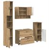 vidaXL Badezimmerm&ouml;bel-Set 4 Stk. Artisan-Eiche 35 x 30 x 192 cm