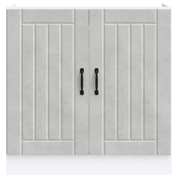 vidaXL Spülenunterschrank Lucca Betongrau Holzwerkstoff