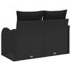 vidaXL Gartensofa mit Kissen Schwarz 121 x 62 x 69cm Poly-Rattan