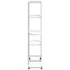 vidaXL Blumenständer 5-Etagen mit Rollen 44x23x100 cm Weiß Eisen