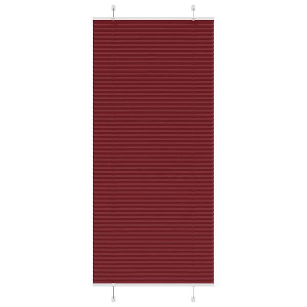 vidaXL Plissee Bordeauxrot 95x200 cm Stoffbreite 94,4 cm Polyester