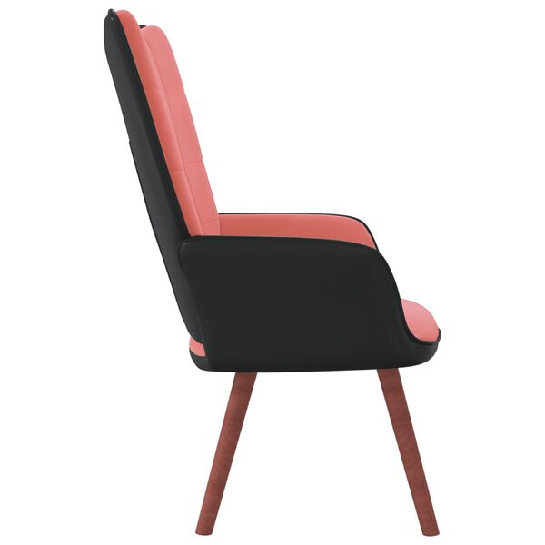 vidaXL Relaxsessel Rosa Samt und PVC