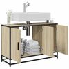 vidaXL Badezimmer-Waschbeckenschrank Sonoma-Eiche 90 x 33 x 60 cm Holzwerkstoff
