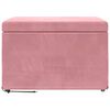 vidaXL Hocker Rosa 61 x 41 x 40 cm Samt und Engineering Holz