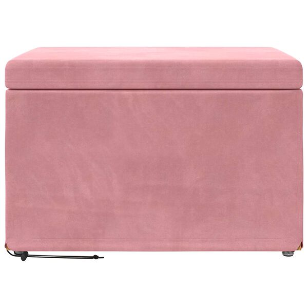 vidaXL Hocker Rosa 61 x 41 x 40 cm Samt und Engineering Holz