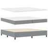 vidaXL Boxspringbett mit Matratze Hellgrau 200 x 200 cm Stoff