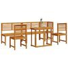 vidaXL Garten Bistro Set 6 pcs Braun Akazie Massivholz