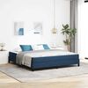 vidaXL Boxspringbett mit Matratze Blau 180 x 200 cm Stoff