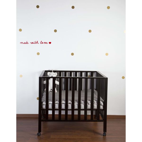 CHILDHOME Krabbeldecke 95x75 cm Jersey Goldene Punkte