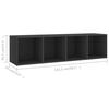 vidaXL TV-Schränke 2 Stk. Grau 142,5x35x36,5cm Holzwerkstoff