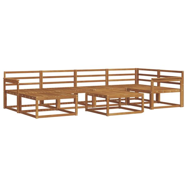 vidaXL Outdoor-Sofagarnitur 7 pcs Natur Massivholz Akazie