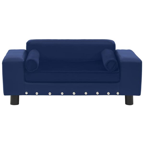 vidaXL Hundesofa Blau 81x43x31 cm Pl&uuml;sch und Kunstleder