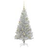 vidaXL Weihnachtsbaum mit 150 LEDs mit St&auml;nder Silber 120 cm PET
