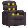 vidaXL Massagesessel Elektrisch Dunkelbraun Stoff
