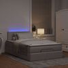 vidaXL Ottoman-Bett mit Matratze & LEDs Taupe 120x200 cm Stoff
