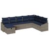 vidaXL Sofa Set mit Kissen 6 pcs Poly-Rattan